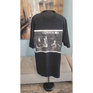 Vintage Malcolm X Black History Graphic T-Shirt Men’s 4XL Basic Wears...
